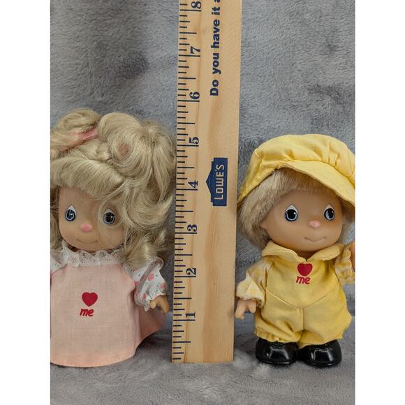 2 Precious Moments dolls Boy & Girl 1990 5" tall vintage 90's - Picture 9 of 9